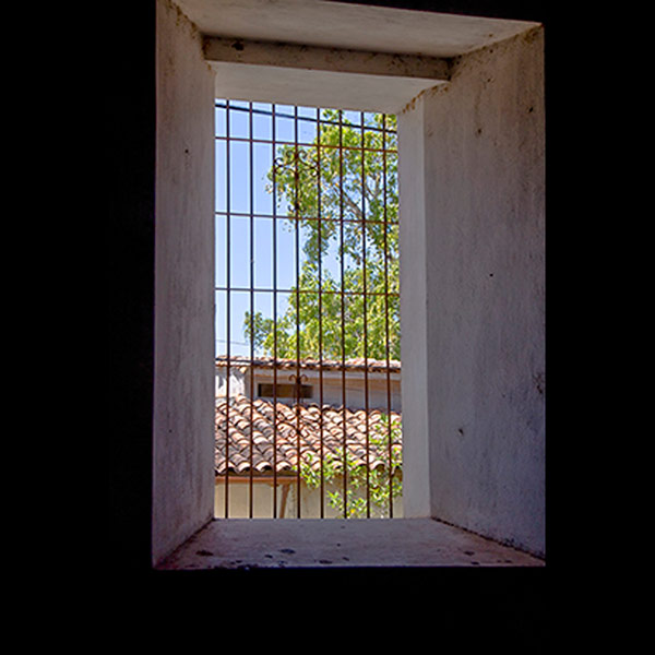 Window in the Centro Arte para la Paz (Arts for Peace) in Suchitoto